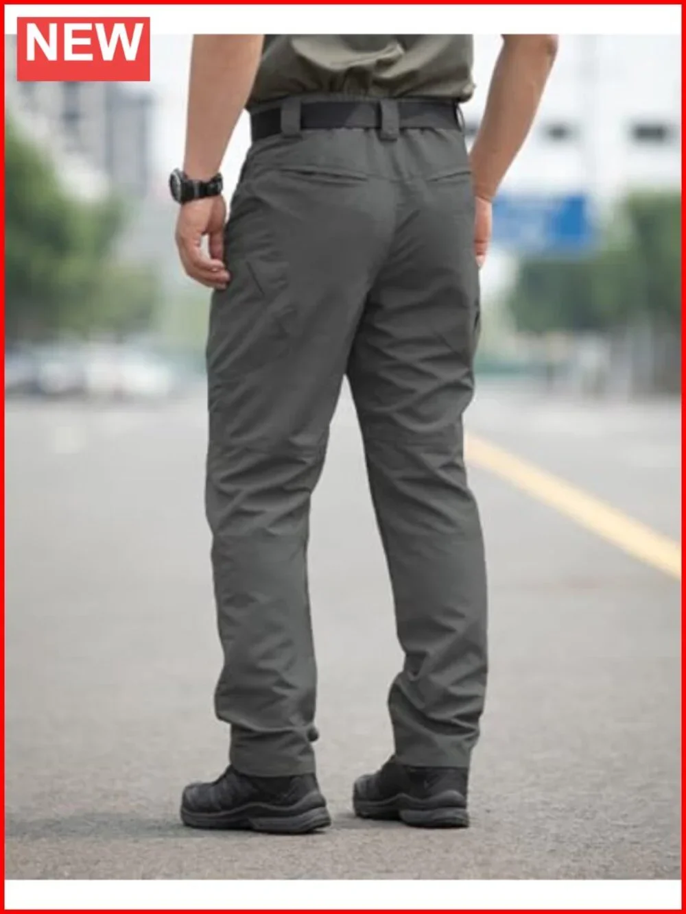 Men's Stretch Tactical Cargo Pants Waterproof Ripstop Lightweight Hiking Work